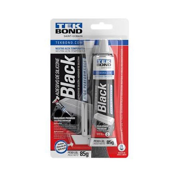  SILICONE ALTA TEMP PRETO / BLACK 85G - TEKBOND 