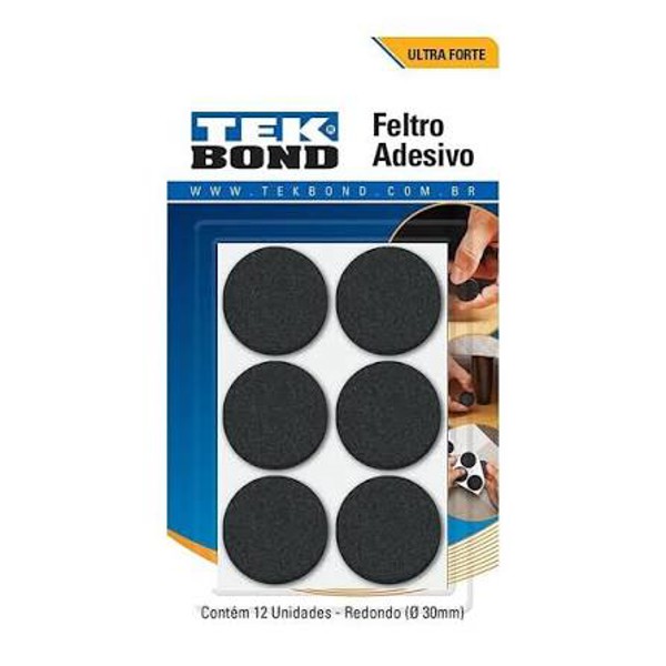 PROTETOR ADESIVO MULTIUSO TEKBOND 30MM C/ 12 UNIDADES 