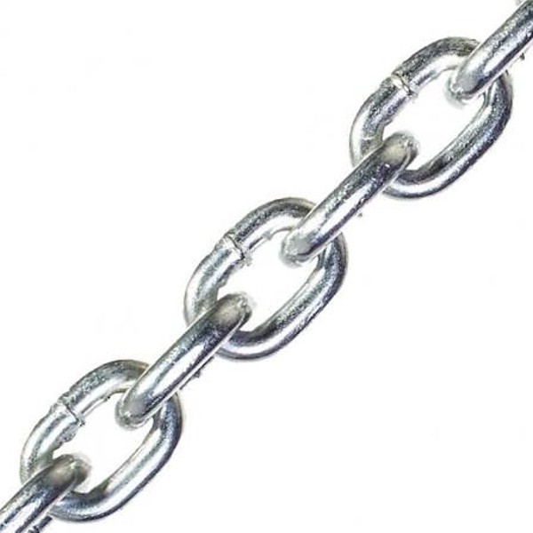 CORRENTE GALVANIZADA 15KG = 8MT  C/ ELO CURTO 8MM- 5/16 