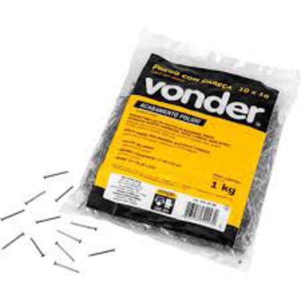 PREGO VONDER C/ CABECA 10 X 10 1KG (7/8X17)