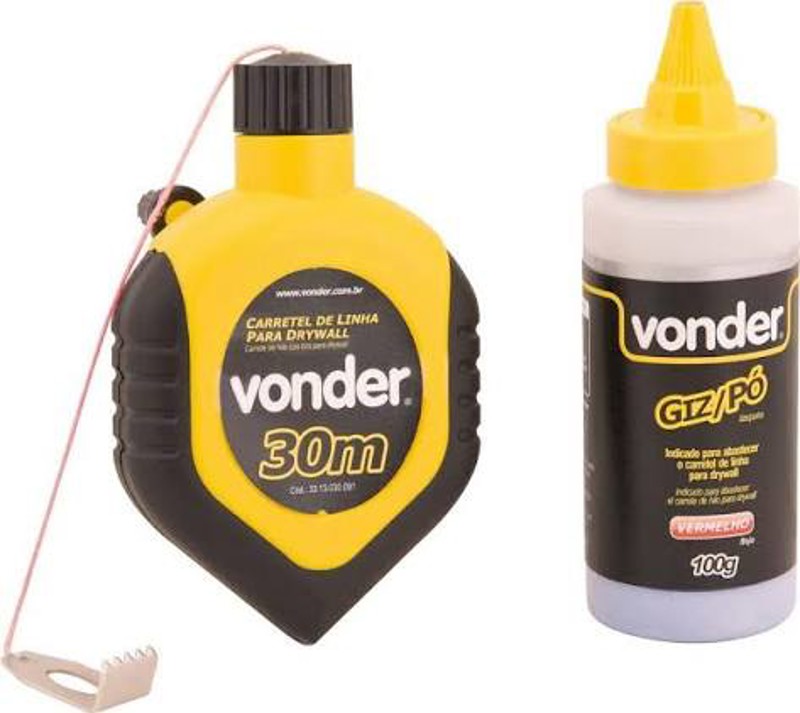 LINHA C/ GIZ DE MARCACAO VERMELHA VONDER