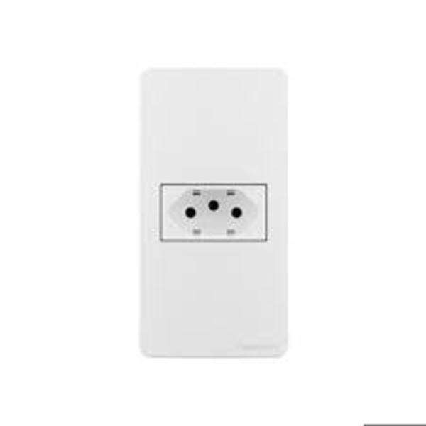 TOMADA MARGIRIUS P/ CONDULETE BRANCA 2P +T 10A