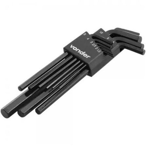 JOGO DE CHAVES ALLEN LONGA VONDER C/ 9 PCS 1,5 A 10MM