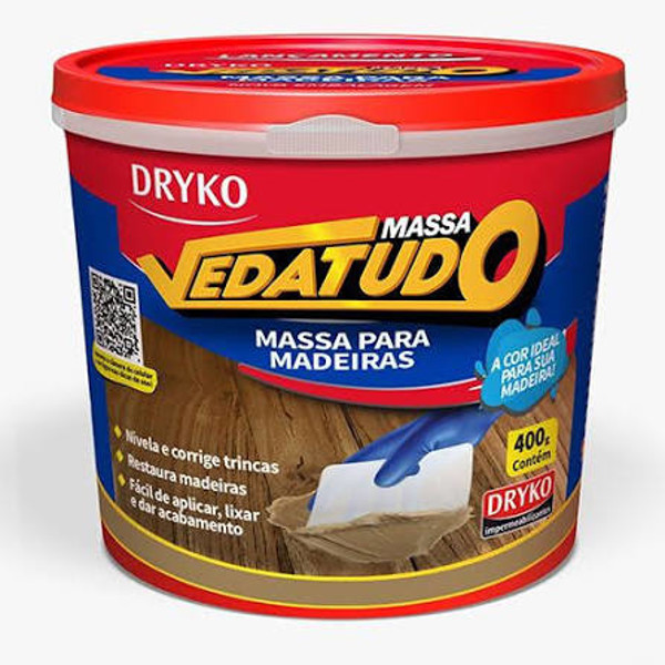 MASSA P/MADEIRA VEDATUDO  400G BRANCA