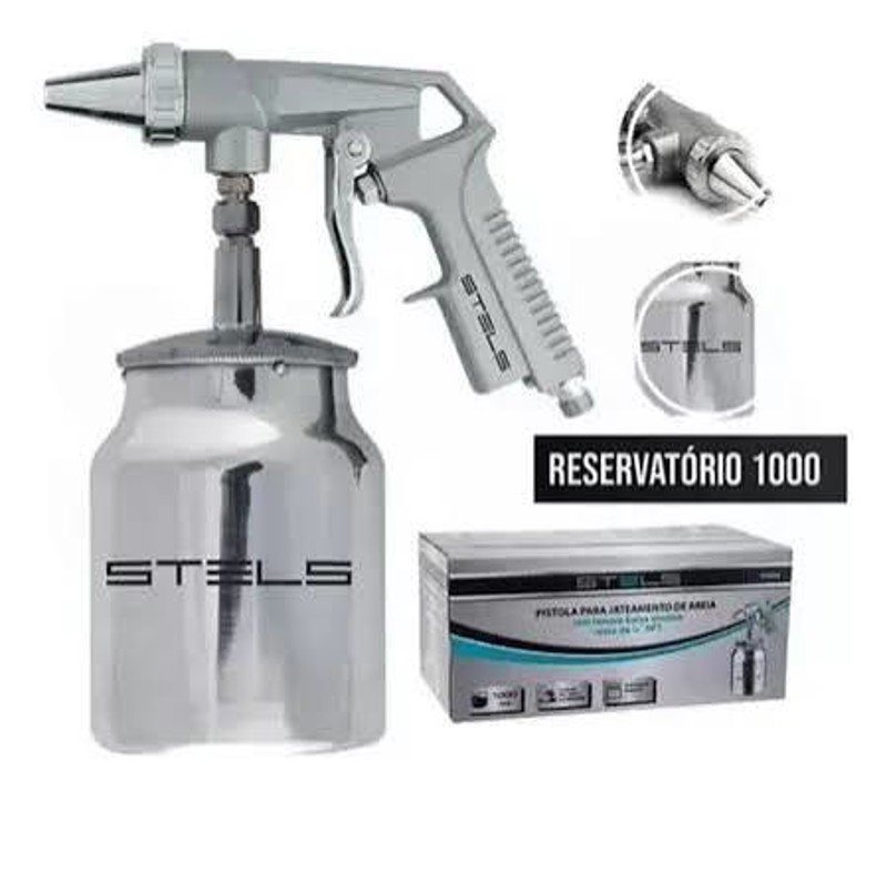 PISTOLA P/ JATEAMENTO DE AREIA STELS 1LT 