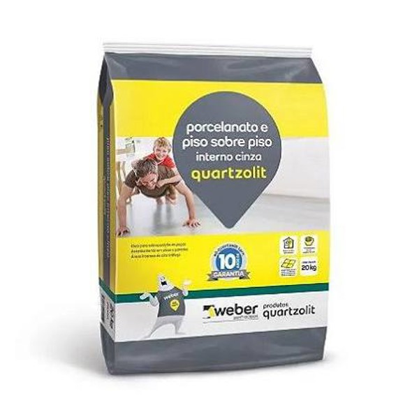 ARGAMASSA QUARTZOLIT PISO S/PISO E PORCELANATO INTERNO 20KG