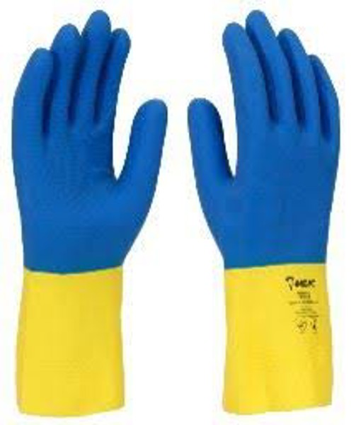 LUVA LATEX IMBAT NEOPRENE AMARELA AZUL 10/XG