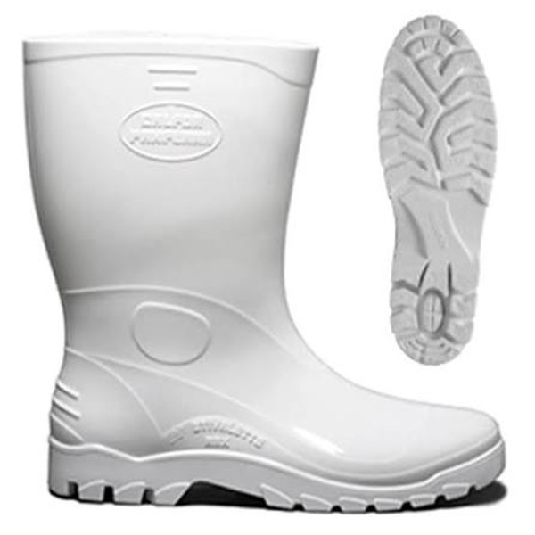 BOTA PVC GARRA CANO MEDIO S/FORRO BRANCA N° 42