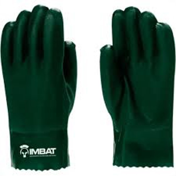 LUVA PVC VERDE FORRADA IMBAT PUNHO 26CM