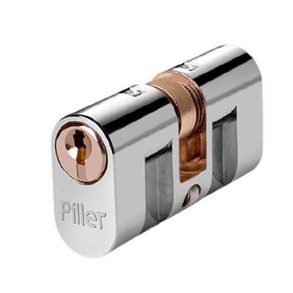 MIOLO CILINDRO P/ FECHADURA OVAL CIL 610 PRATA - PILLER