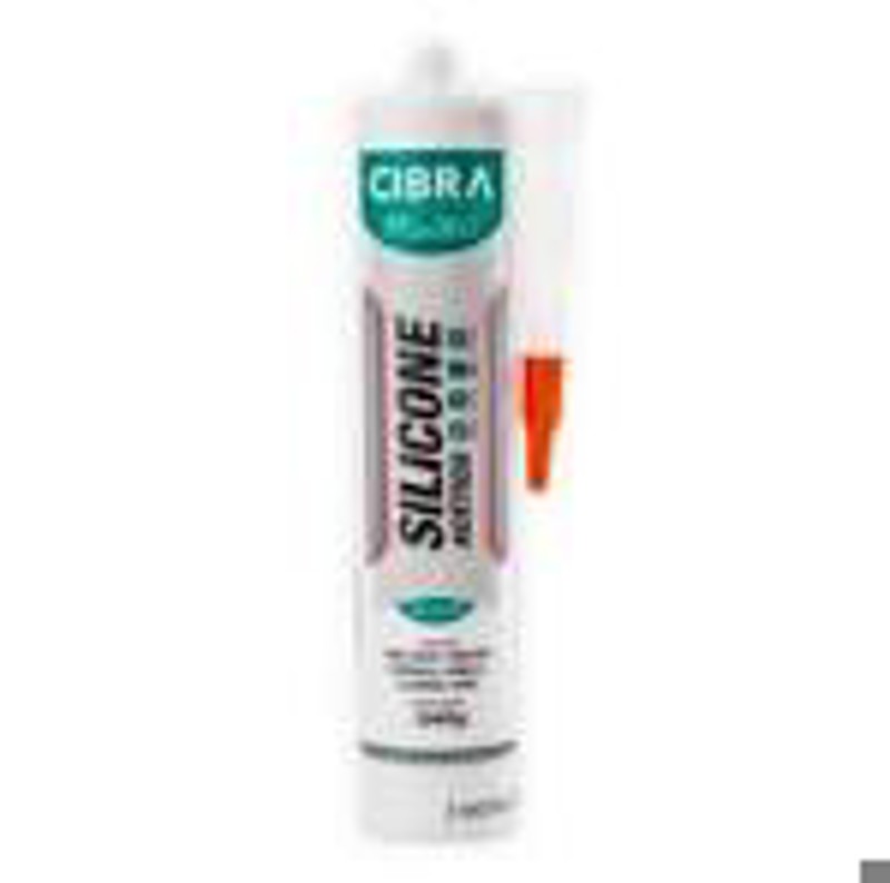 SILICONE ACETICO TRANSPARENTE CIBRA 240G 