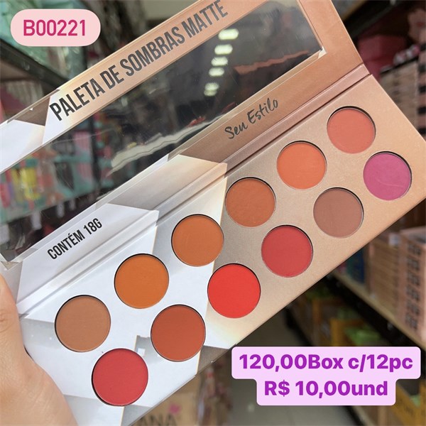 Paleta de Sombras Matte Seu Estilo Ludurana - B00221 12 UND