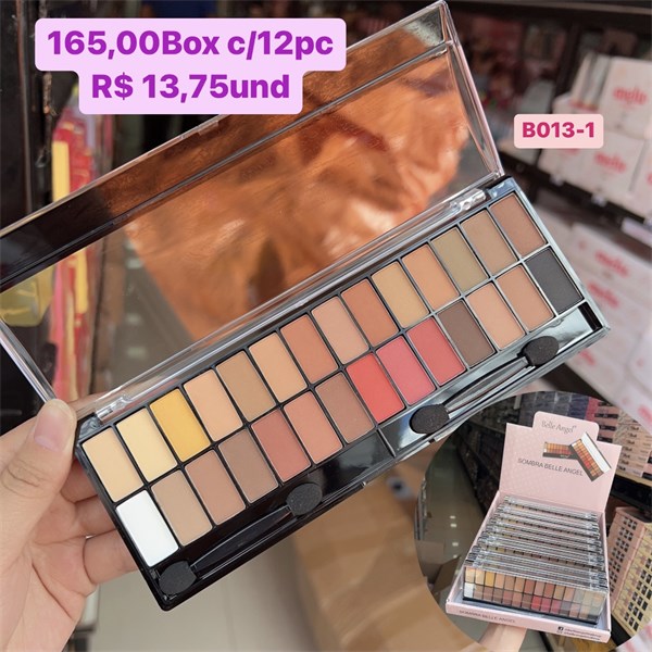 Paleta de Sombras Matte Belle Angel B013-1 - Box c/ 12 unid