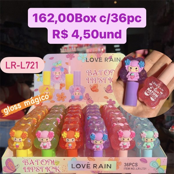 LR-L721 GLOSS MAGICO PRINCESA LOVE RAIN BOX/36UND