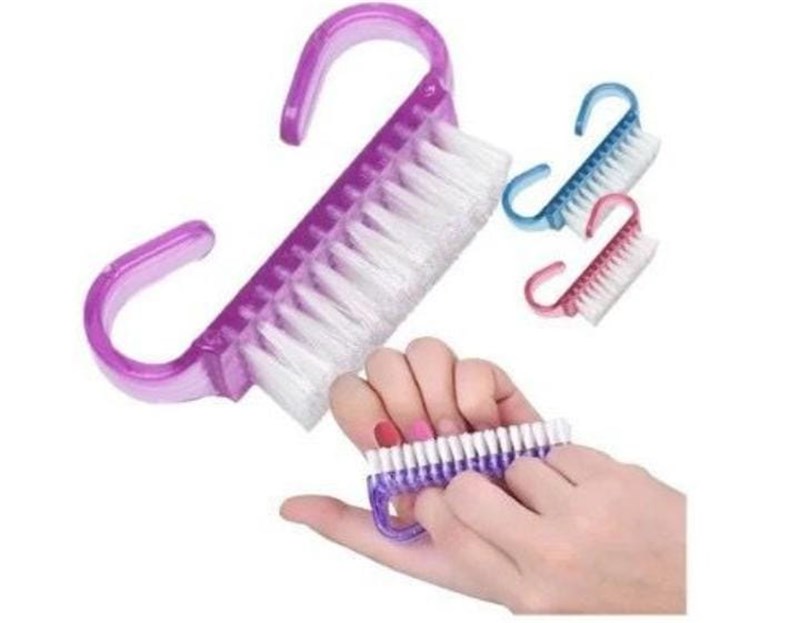 Escovinha Acrílica Para Limpeza De Unhas Higiene Multinacional Alça Anatomica KIT/2PC BOX/12KIT