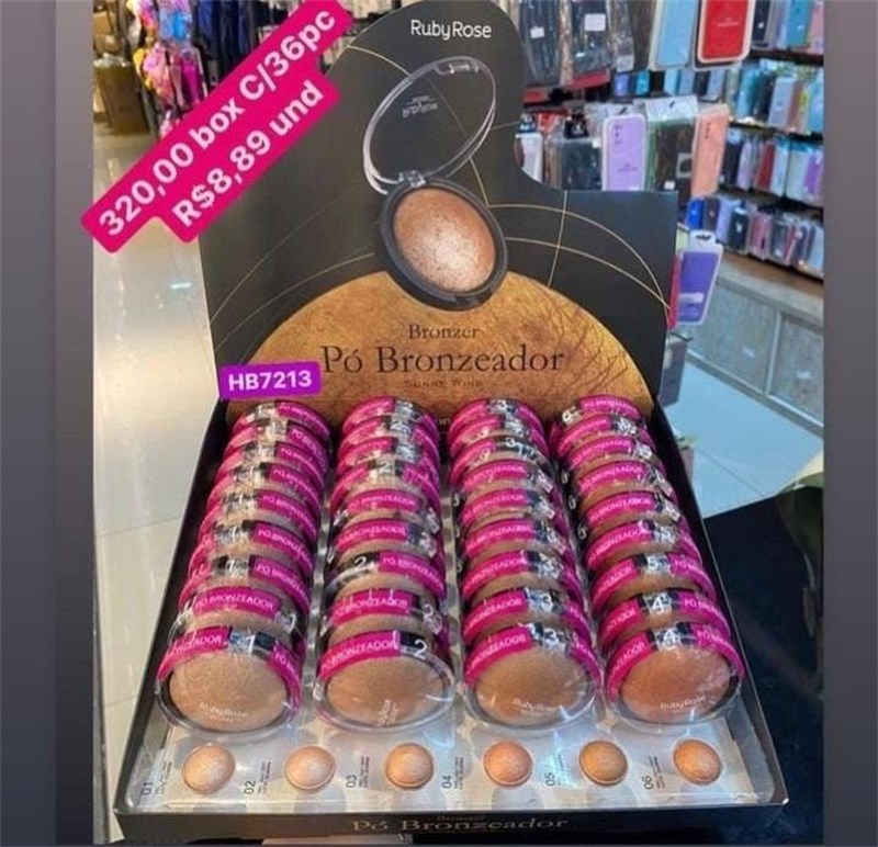 Pó Bronzeador Ruby Rose HB-7213 (atacado box 36un)