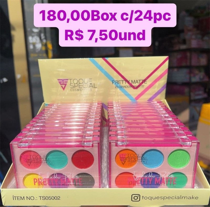 TS0502  PALETA DE SOMBRA  PRETTY MATTE TOQUE SPECIAL BOX/24UND