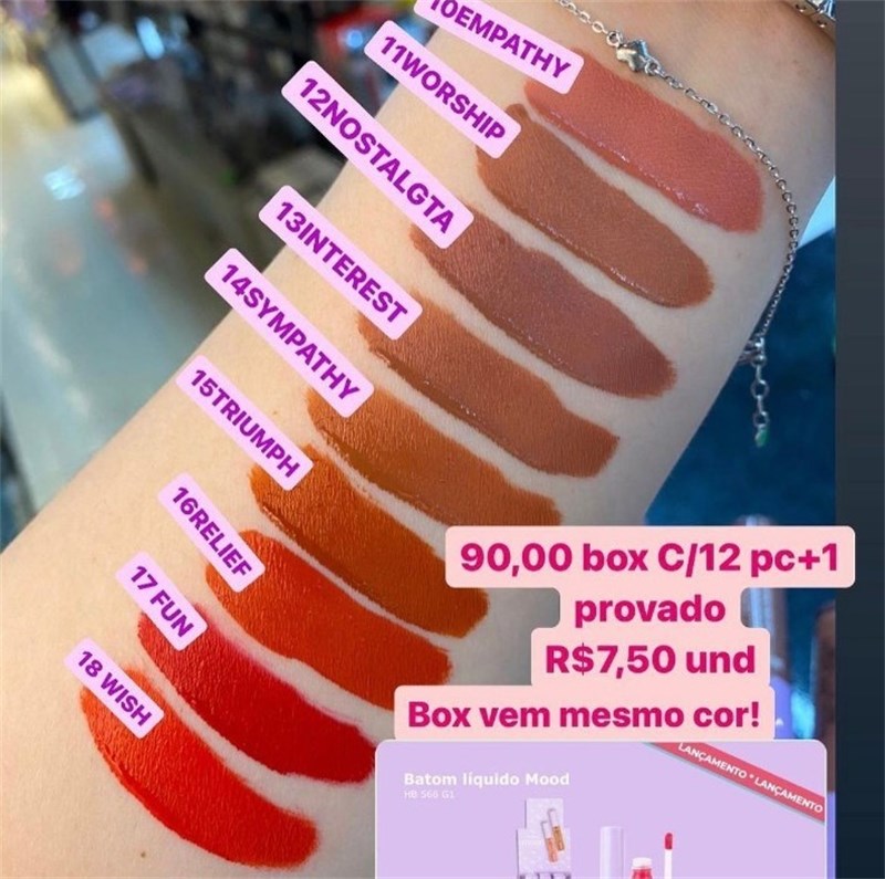 HB566-11 COR WORSHIP BATOM LIQUIDO MOOD RUBY ROSE  BOX/12UND+1 PROVADOR