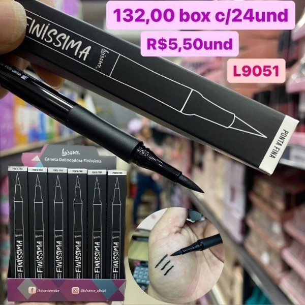 L9051 CANETA DILINEADOR PONTA FINA LUISANCE BOX/24UND