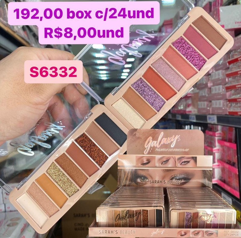 S6332  PALETA DE SOMBRAS GALAXY  SARAHS BEAUTY BOX/24UND