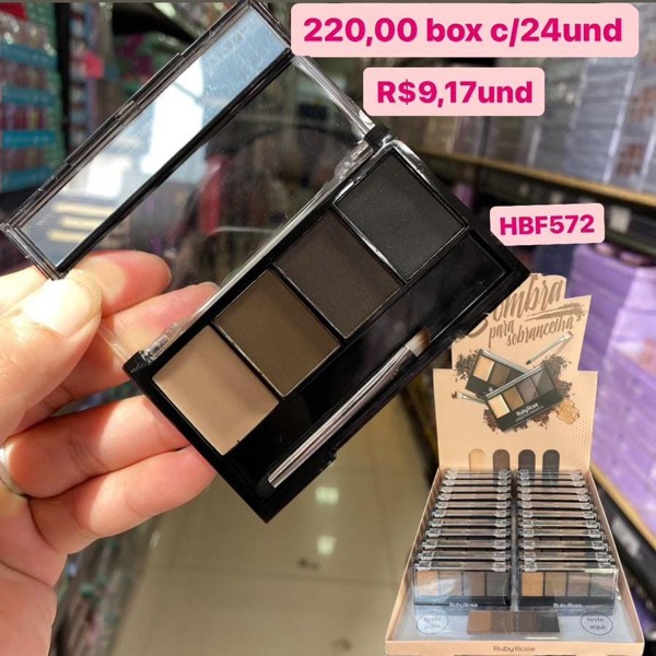Sombra para Sobrancelhas + Primer Ruby Rose C/24 U HB9354