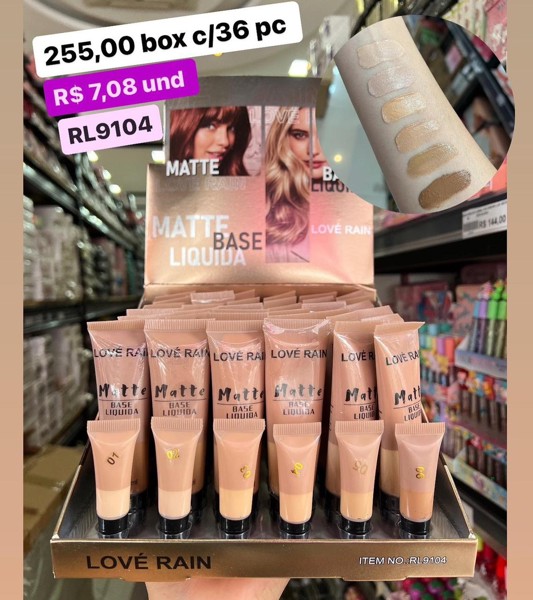 RL9104 BASE LIQUIDO MATTE LOVE RAIN BOX/36UND