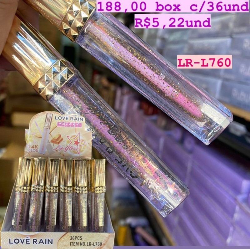 LR-L760  LIP GLOSS LOVE RAIN BOX/36UND