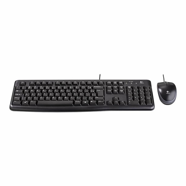 Combo Teclado e Mouse com fio USB Logitech MK120 com Design Confortável, Durável e Resistente à Respingos e Layout ABNT2 - 920-004429