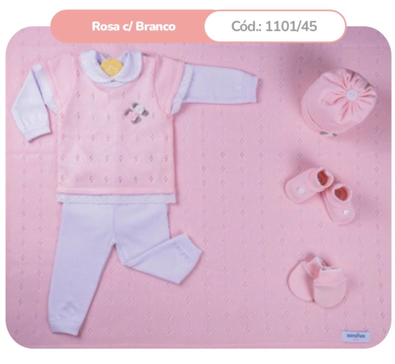 SAIDA MAT SANCHES 7PÇ FEM 1101 - ROSA C/ BRANCO.....7898535191798