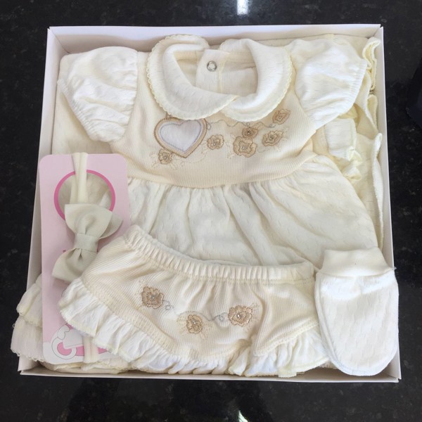 SAIDA MAT LUKINHA FEM VESTIDO 10343 - MARFIM / CORAÇAO.....7898718106571