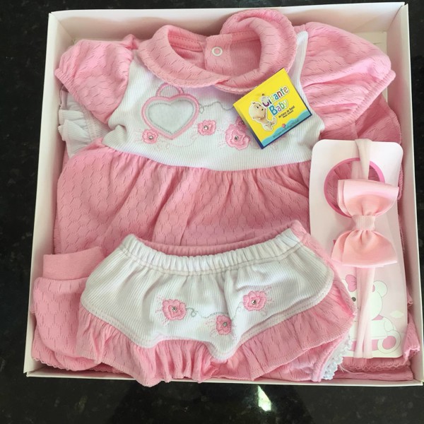 SAIDA MAT LUKINHA FEM VESTIDO 10343 - ROSA BB / CORAÇAO.....7892176215226