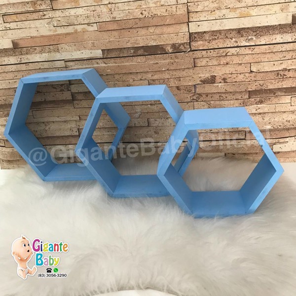 KIT NICHO MDF COLMEIA - AZUL C/3.....7898077889580