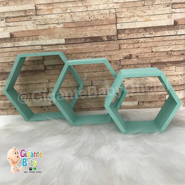 KIT NICHO MDF COLMEIA - VERDE C/3.....7891887547619