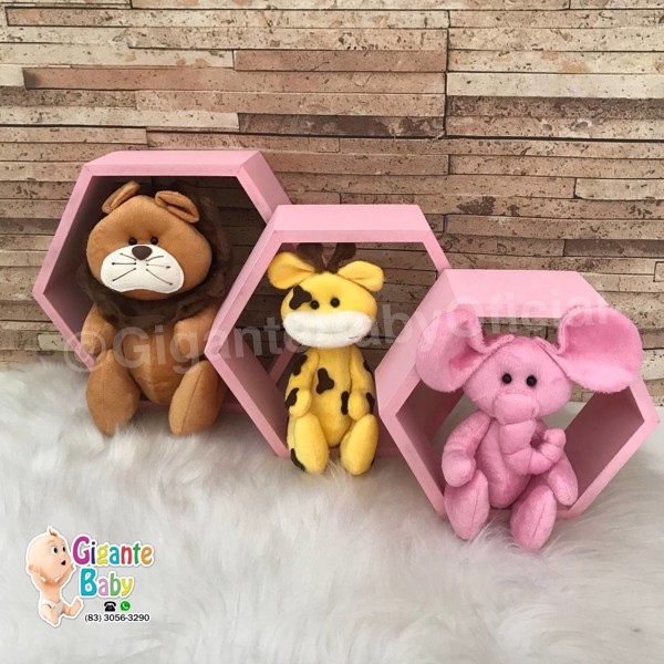 KIT NICHO MDF COLMEIA - ROSA C/3.....7896569737418