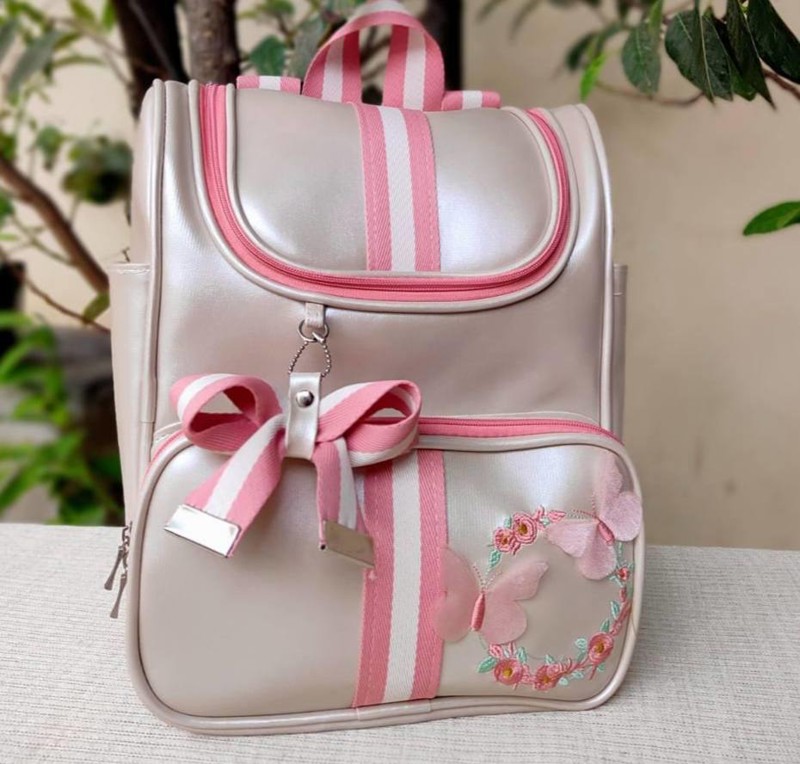 BIG MOCHILA LUXO ISABELA FEM - BEGE/ROSE = JARDIM BORBOL.....7891018793885