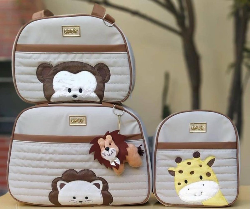 KIT BOLSA 3 PÇ ISABELA MASC - BEGE = SAFARI.....7895907763010