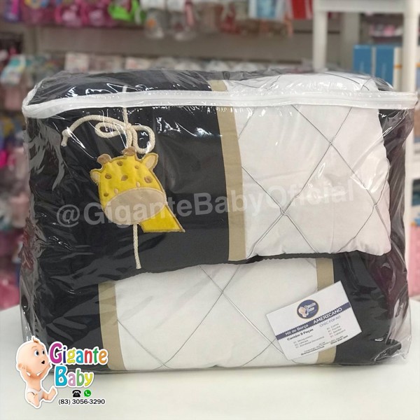 KIT BERÇO HGG AMERICANO CHIC 8 PÇ MASC - MARINHO SAFARI GIRAFA.....7891682002481