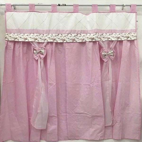 CORTINA HGG EST FEM - ROSA BB / FLORAL LISO....7898891674690