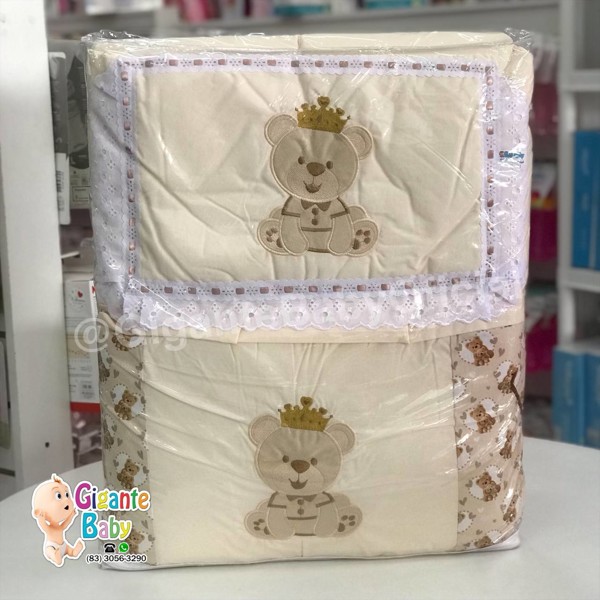 KIT BERÇO HGG AMER ROLINHOS SIMPL 9 PÇ MASC - BEGE / URSO....7895998219243