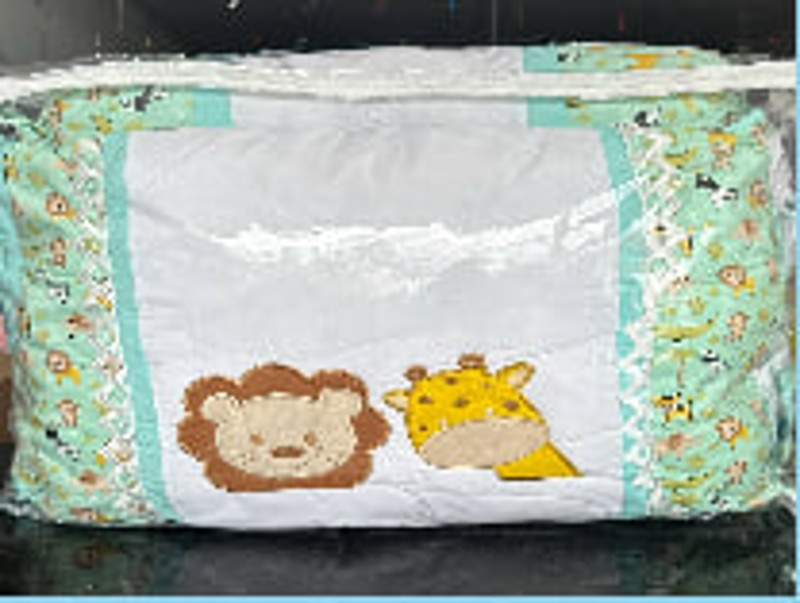 KIT BERÇO HGG AMER LUXO FOFAO BORD 9 PÇ MASC - VERDE SAFARI2....7897064206843