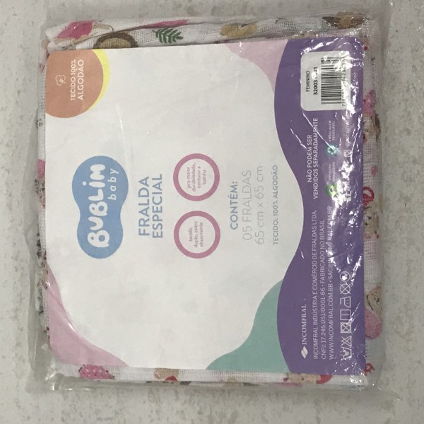 FRALDA BUBLIM ESPECIAL C/5 EST - FEM  65X65  32003....7908131428034