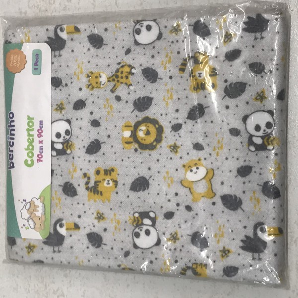 COBERTOR BERCINHO EST FRANELADO 70X90 M - SAFARI  25004