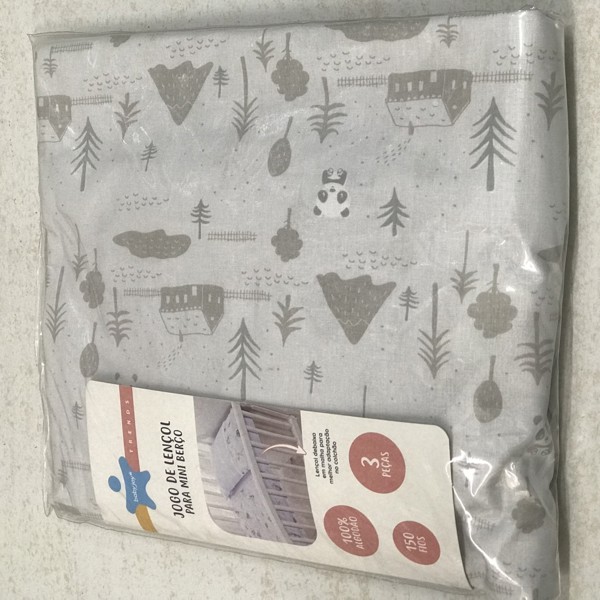 JOGO DE LENCOL BABY JOY MINI BERÇO EST C/3 - PAND CZ   37004