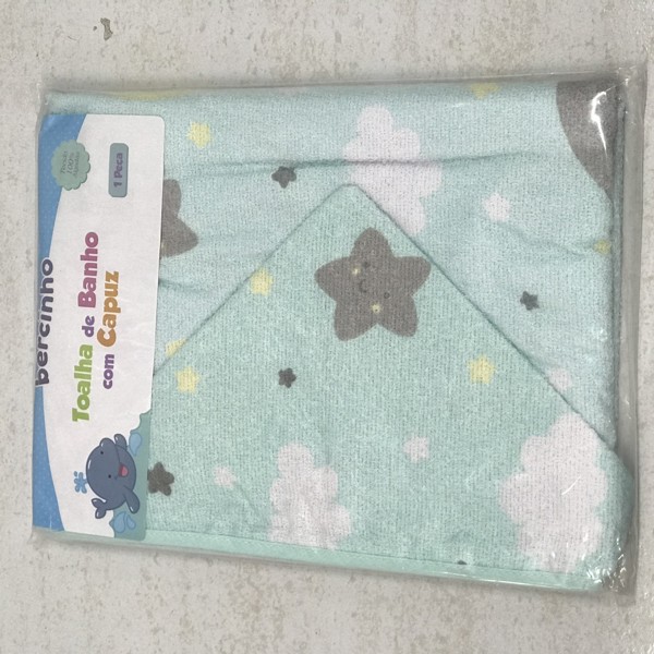 TOALHA CAPUZ BERCINHO EST S/ FOR FRAL 70X90 N - CEU ES 76047...7908131457119