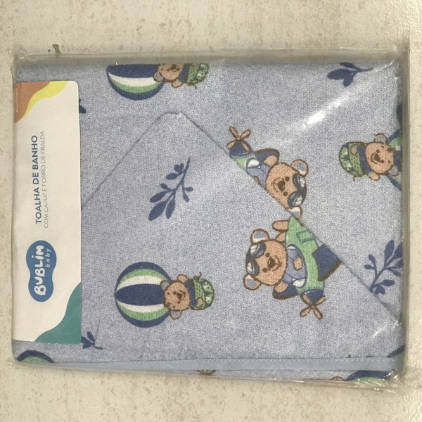 TOALHA CAPUZ BUBLIM C/FORR FRALD 70X90 EST M - URSO BA 76015...7908131446977