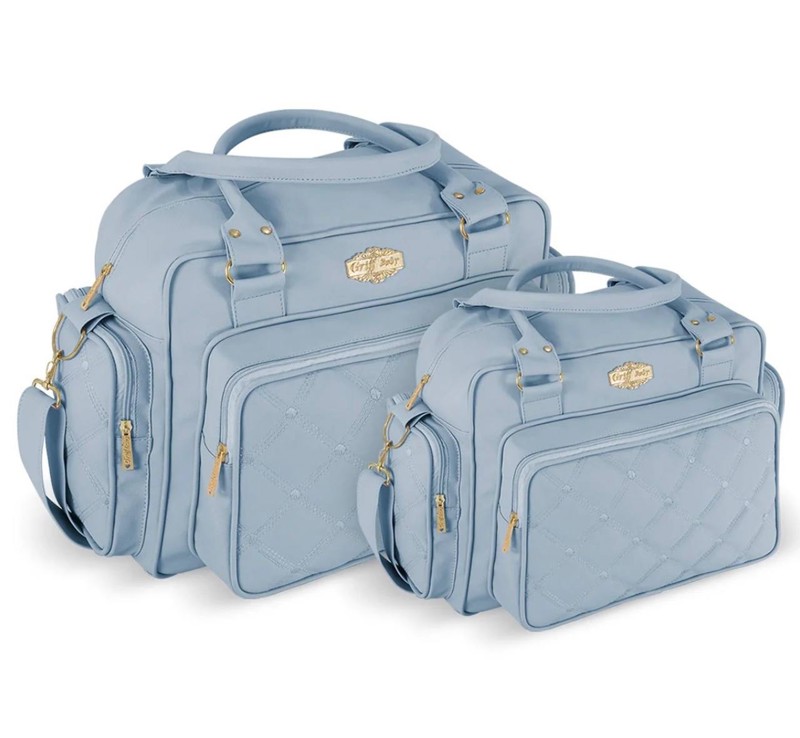 KIT BOLSA GRIFF MAVE 2PÇ PEROLA LUXO - AZUL BB....7890788276864