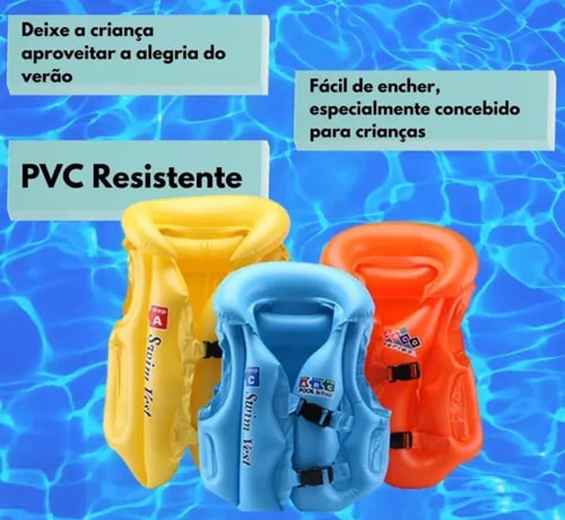 BOIA COLETE INFLAVIL TOK - TAM.G = AZUL TC-107-8....7895282866030