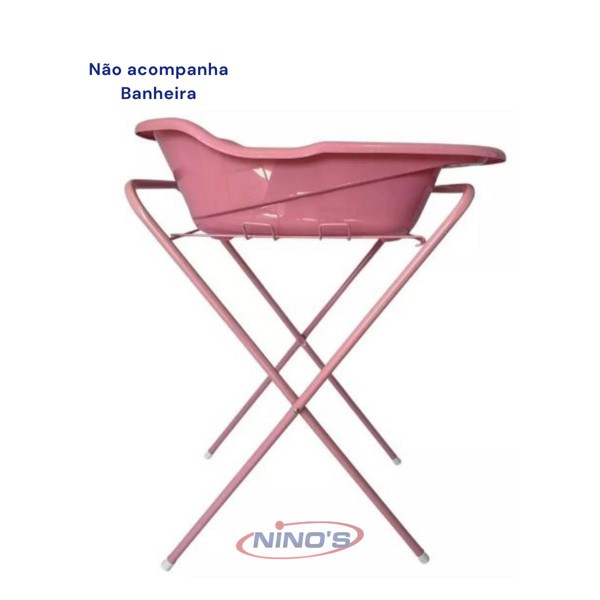 SUPORTE DE BANHEIRA FERRO NINOS - ROSA....7898256158445