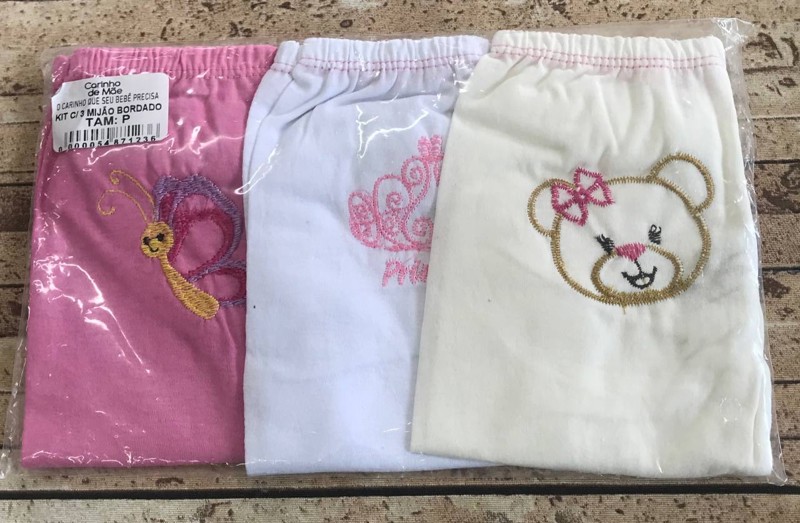 KIT MIJAO CARINHO C/3 FEM - RBC BORBOLETAS....7896043632635