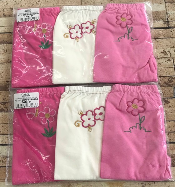 KIT MIJAO CARINHO C/3 FEM - FLORES....7894489725720